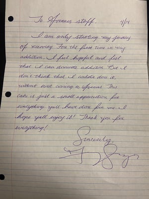 A Cake and a Letter